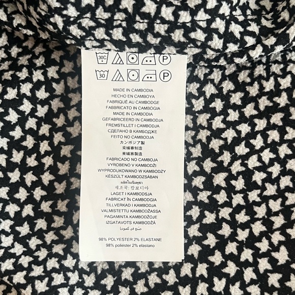 MICHAEL Michael Kors Black & White Off the Shoulder Blouse Women’s Size Small - Picture 10 of 13